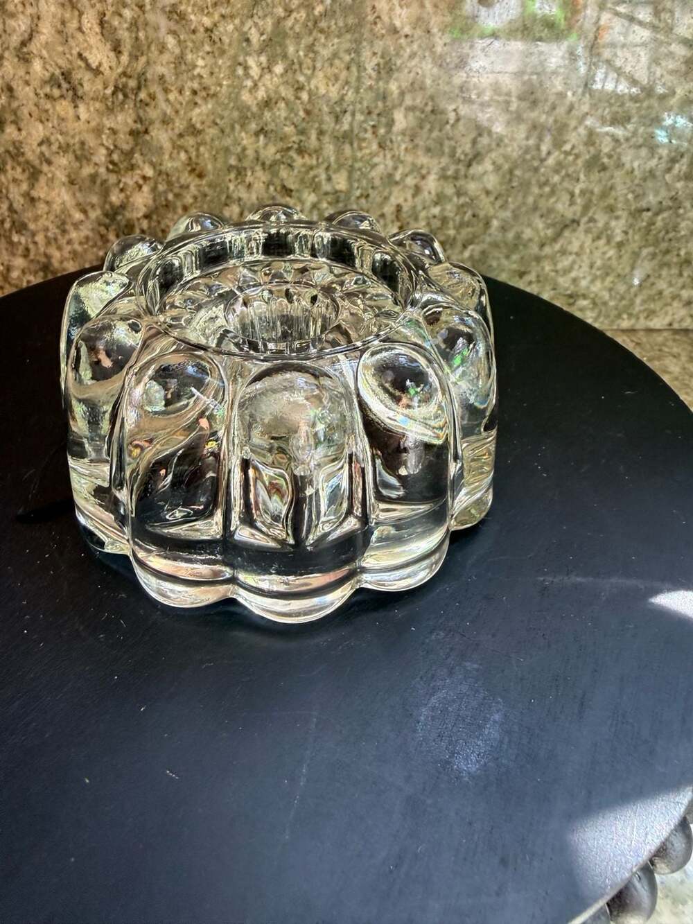 Princess House Vintage Clear Heavy Lead Crystal Candle Holder #438